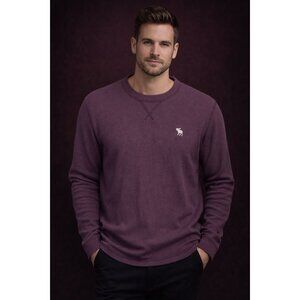 Vintage Abercrombie & Fitch Men’s Purple Long-Sleeve Shirt Size XL – Retro Class